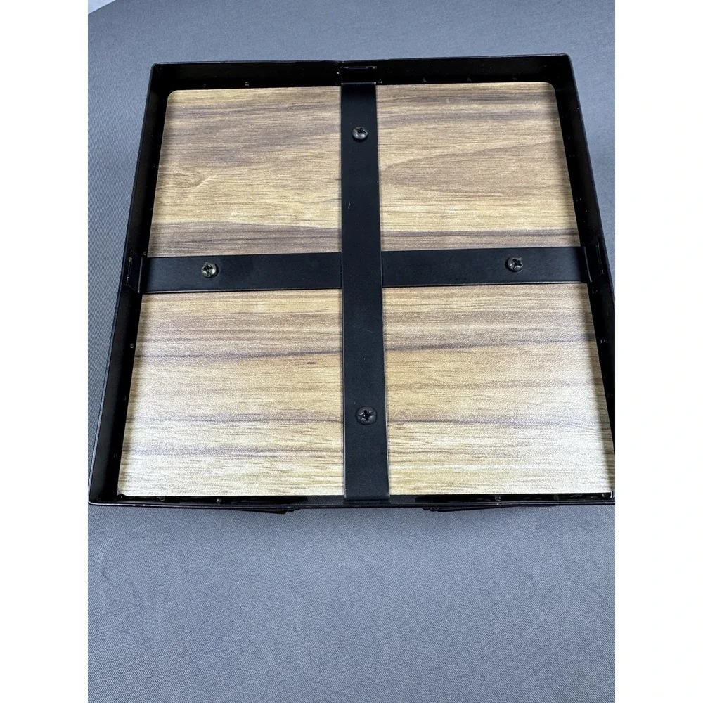 Napkin Holder Decorative Modern Wood Base for Restaurant Kitchen Living Room - Picture 4 of 4
